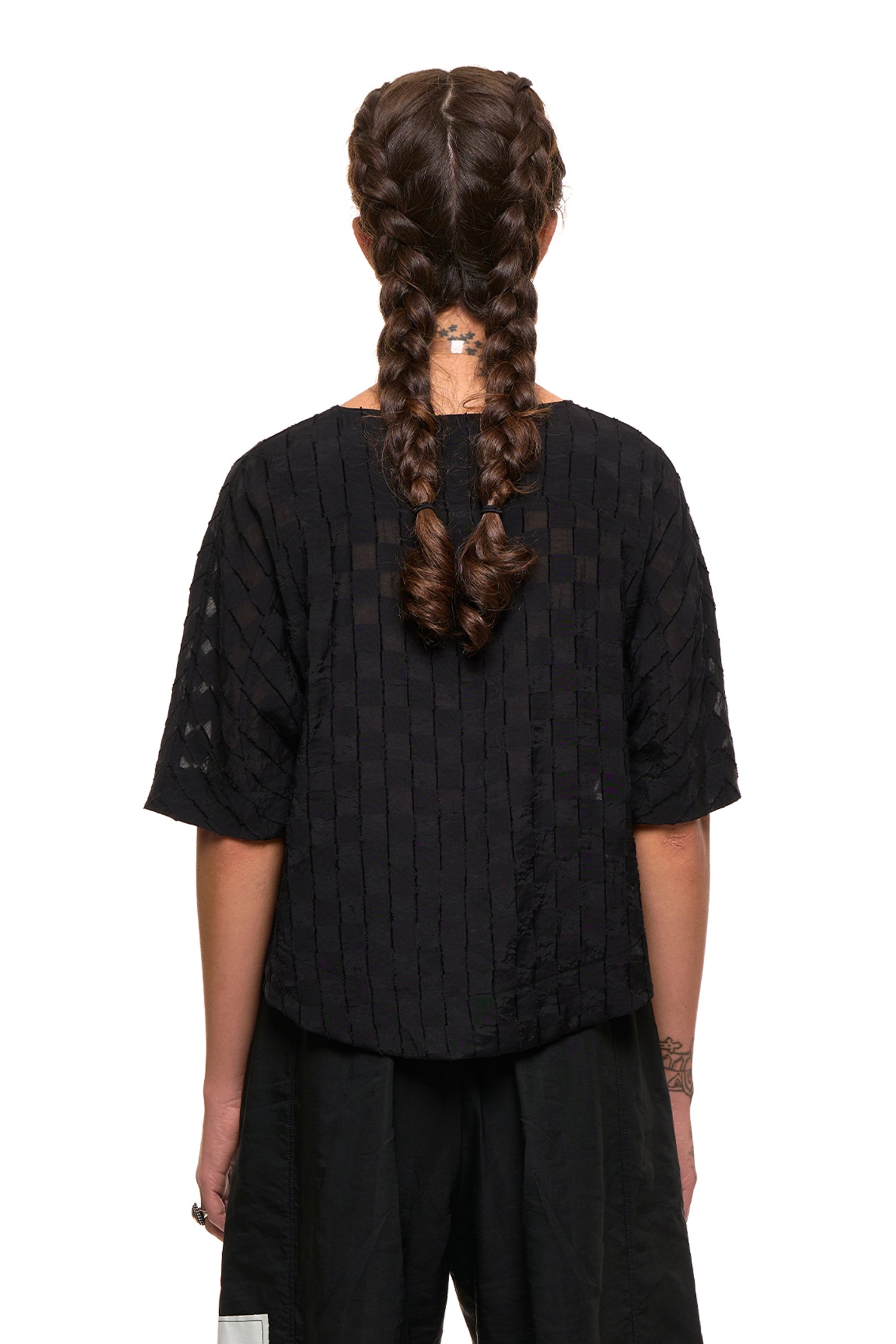 NEW DISCUS TOP IN BLACK CHECKERBOARD, SS27