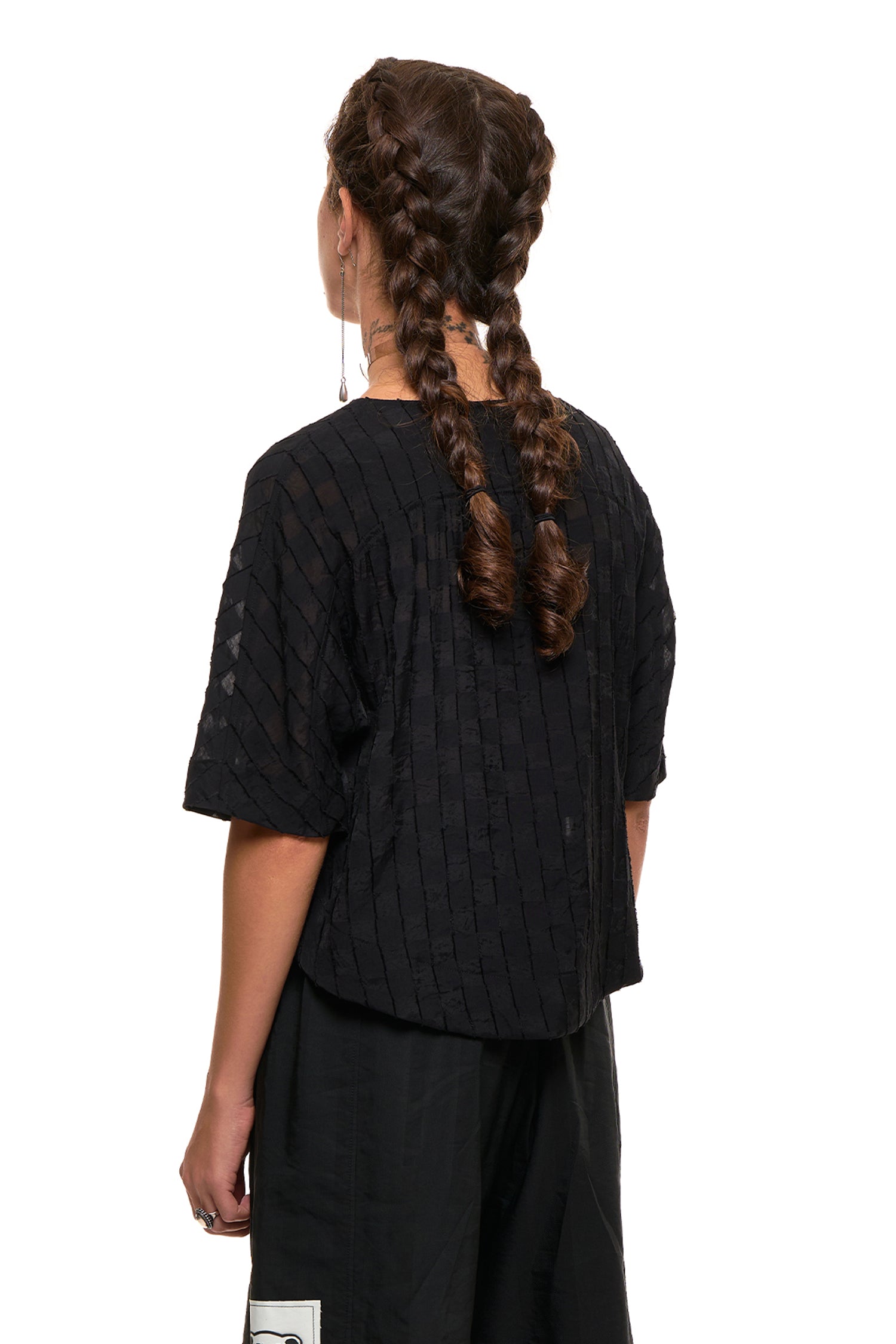 NEW DISCUS TOP IN BLACK CHECKERBOARD, SS27