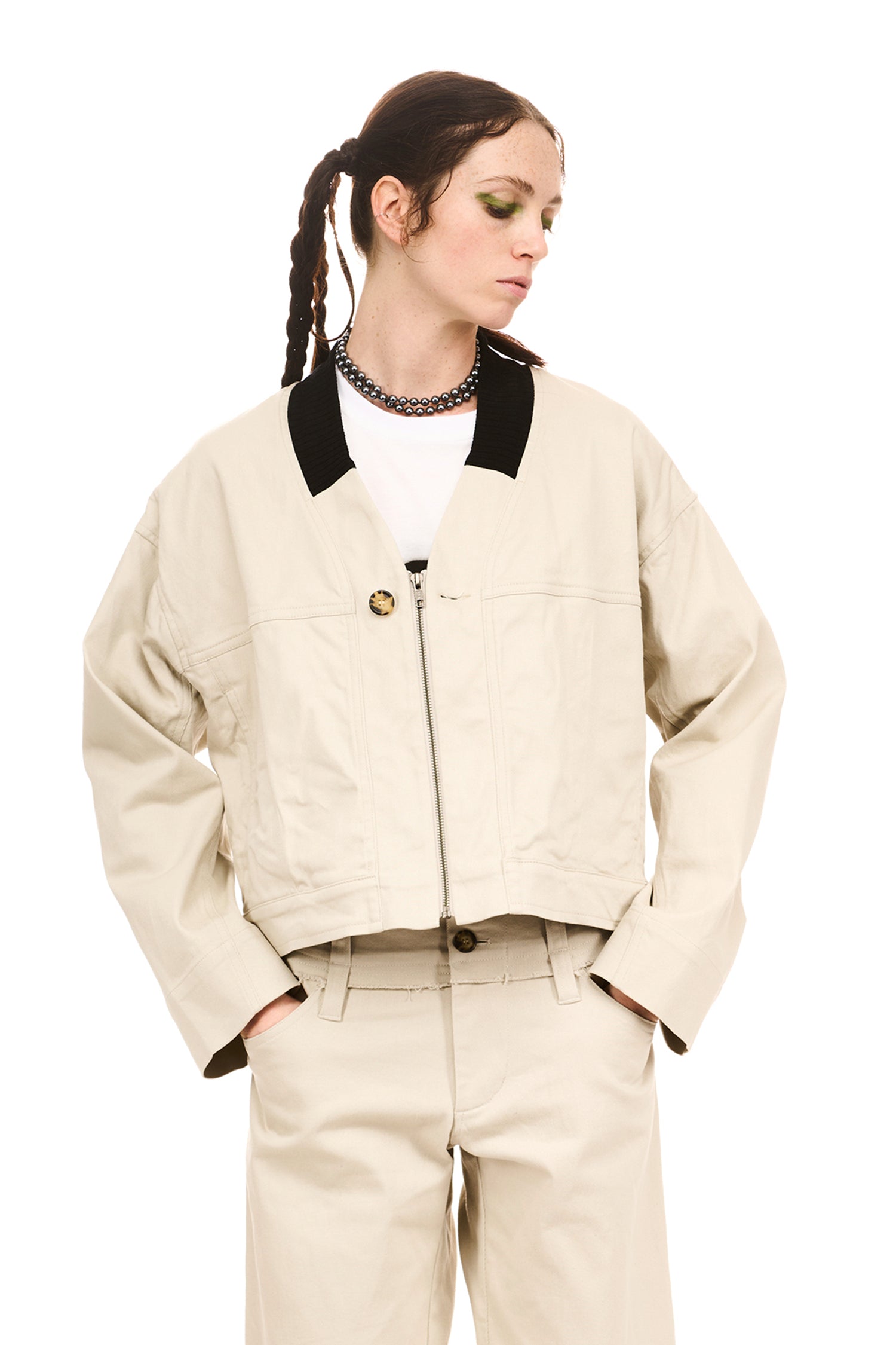 TEXTBOOK BOMBER IN STONE, SS26