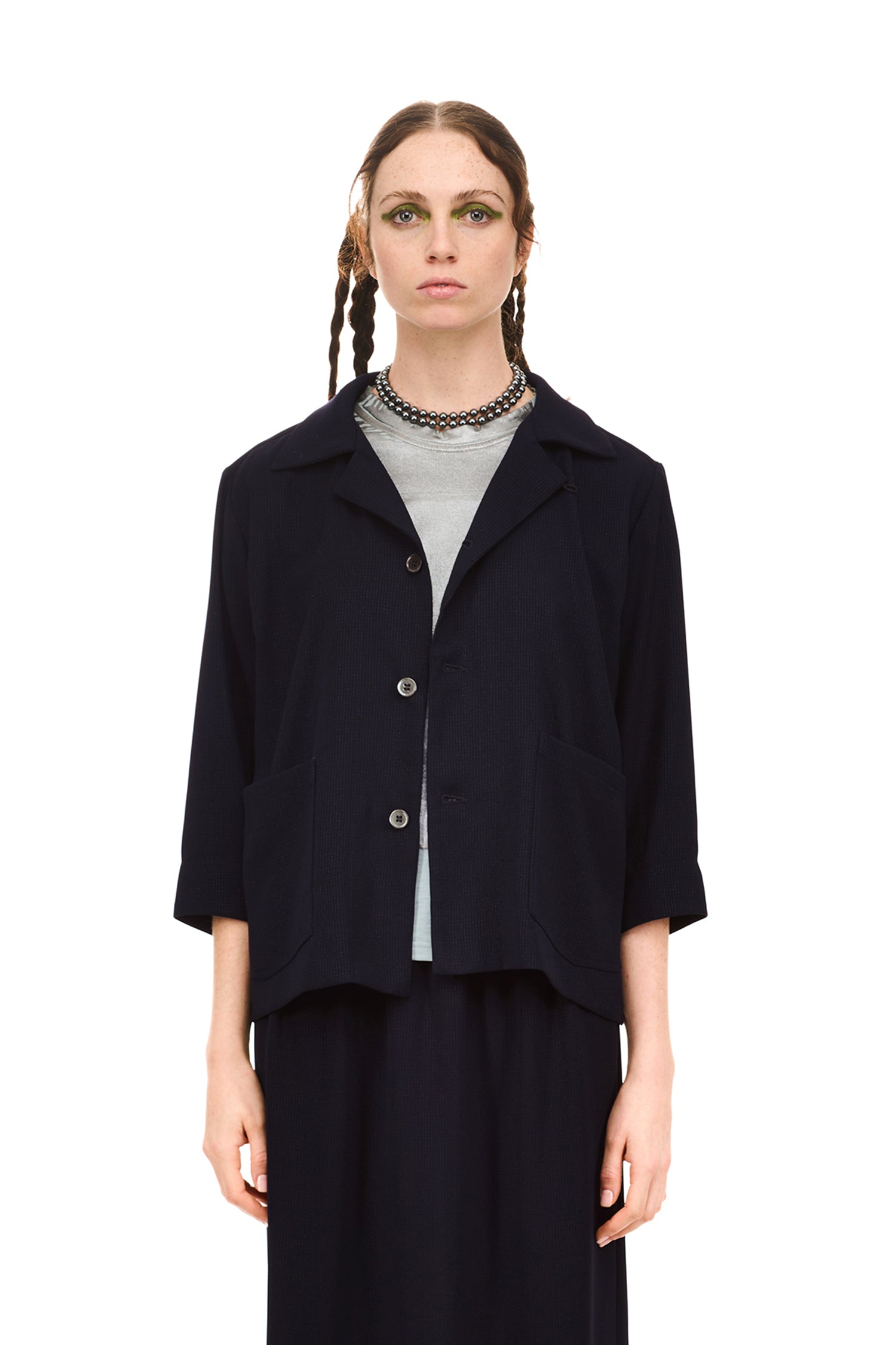 VERSE SHIRT JACKET IN NAVY, SS26