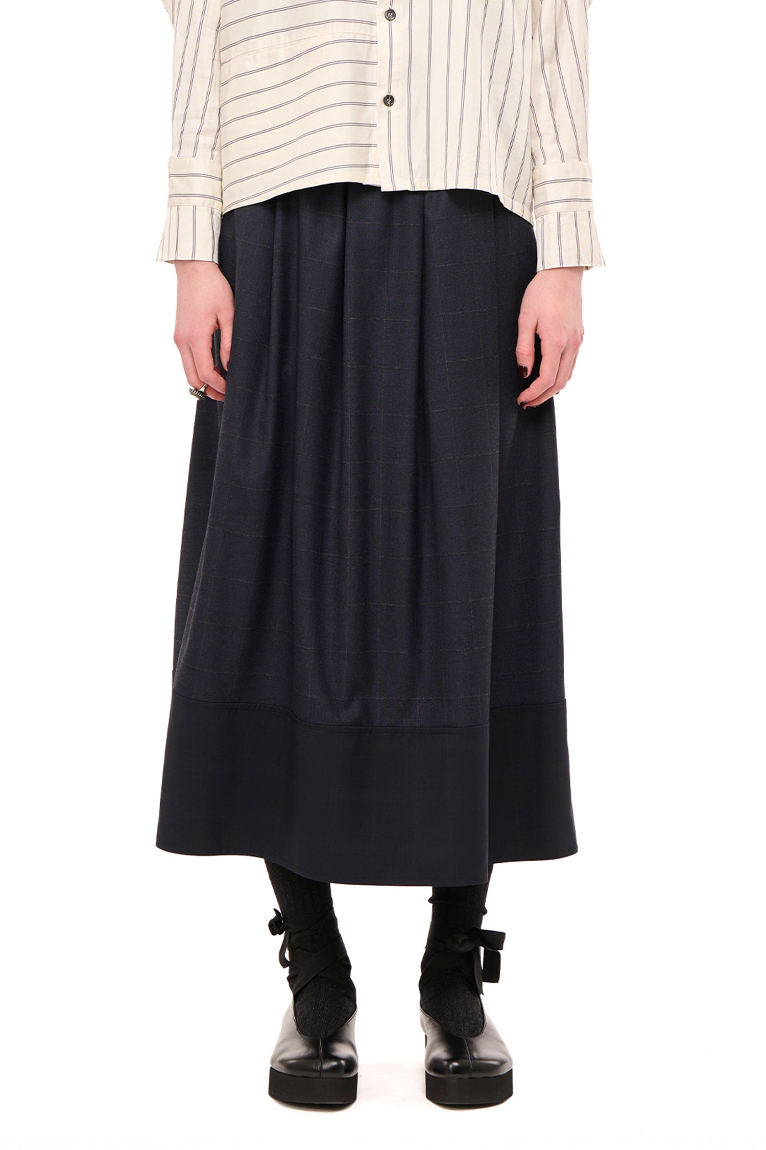 COMPILATION SKIRT IN BLUE SMOKE, AW26