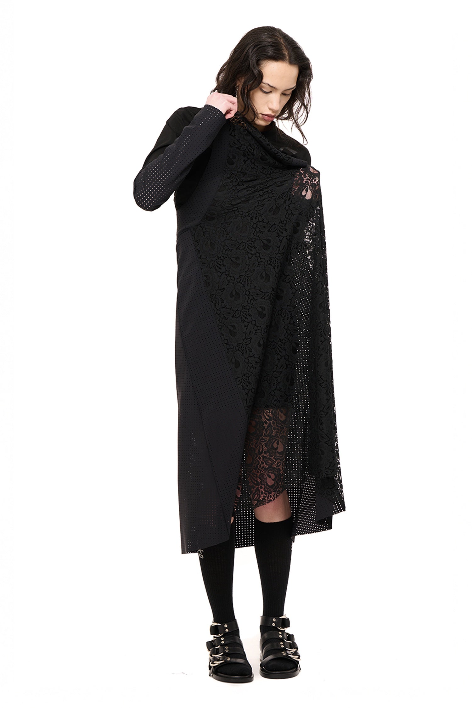 LATE NIGHT OVER DRESS IN BLACK, AW26