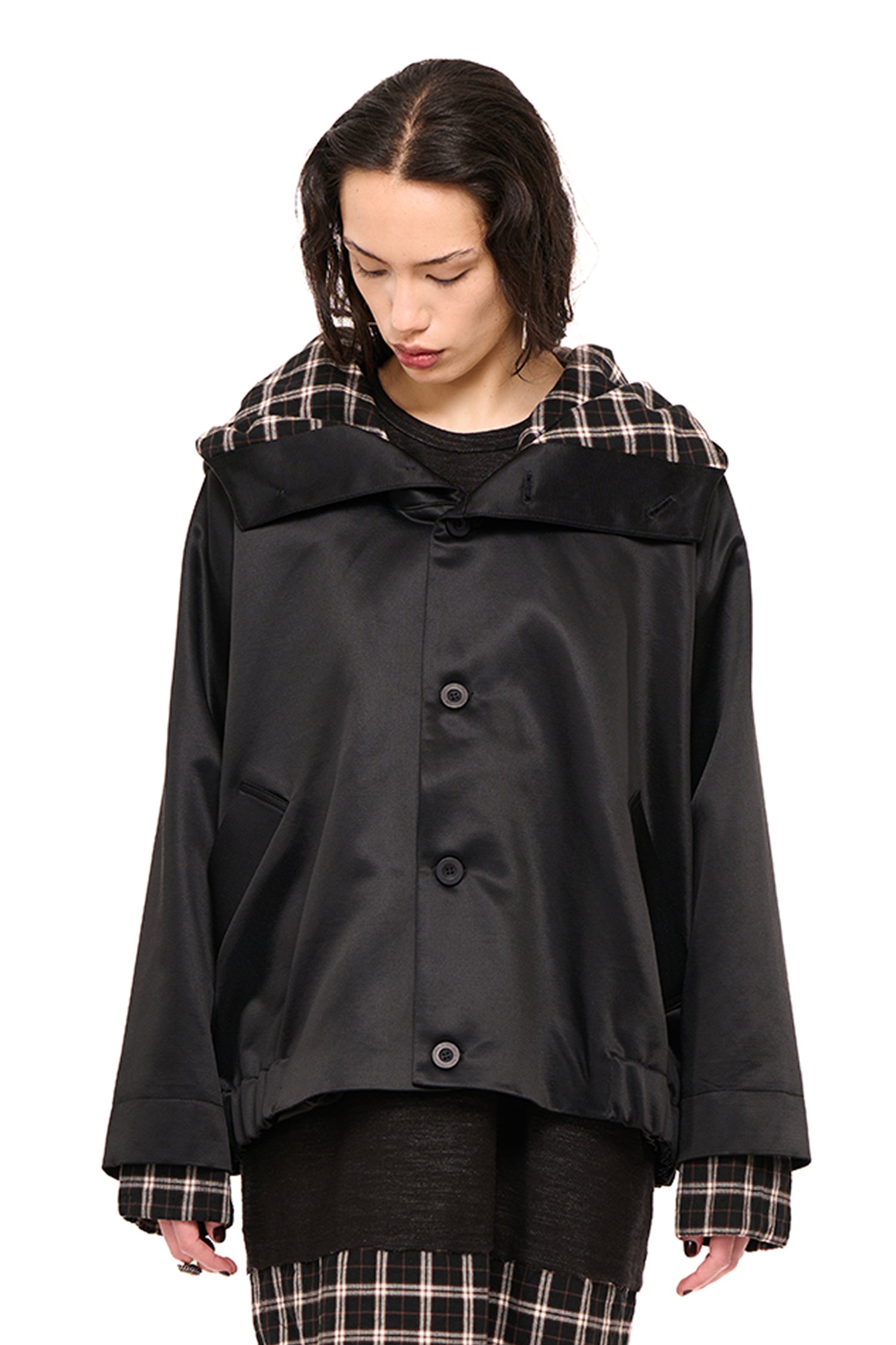 NEIGHBOURHOOD PARKA IN BLACK SATEEN, AW26