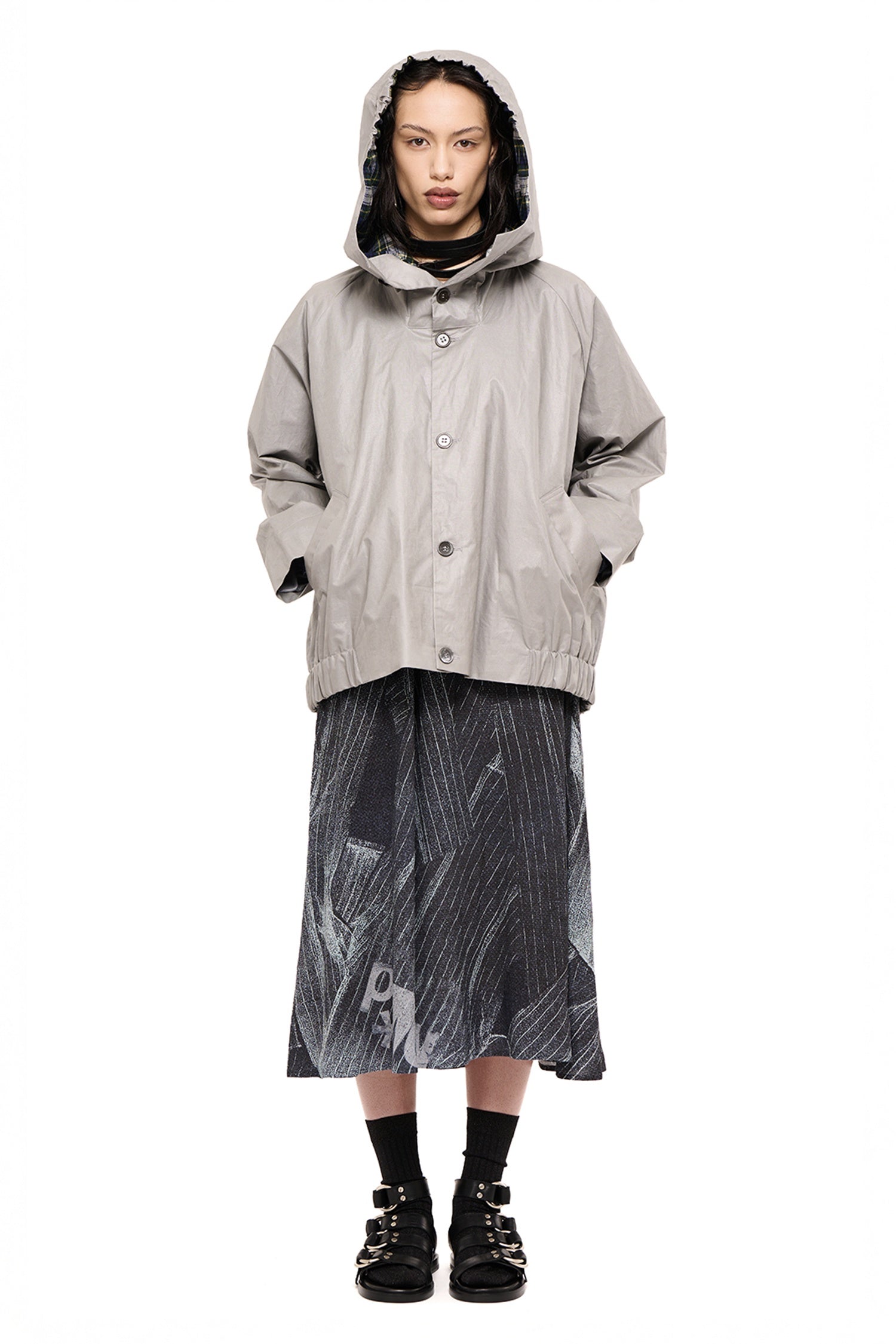 NEIGHBOURHOOD PARKA IN SILVER, AW26