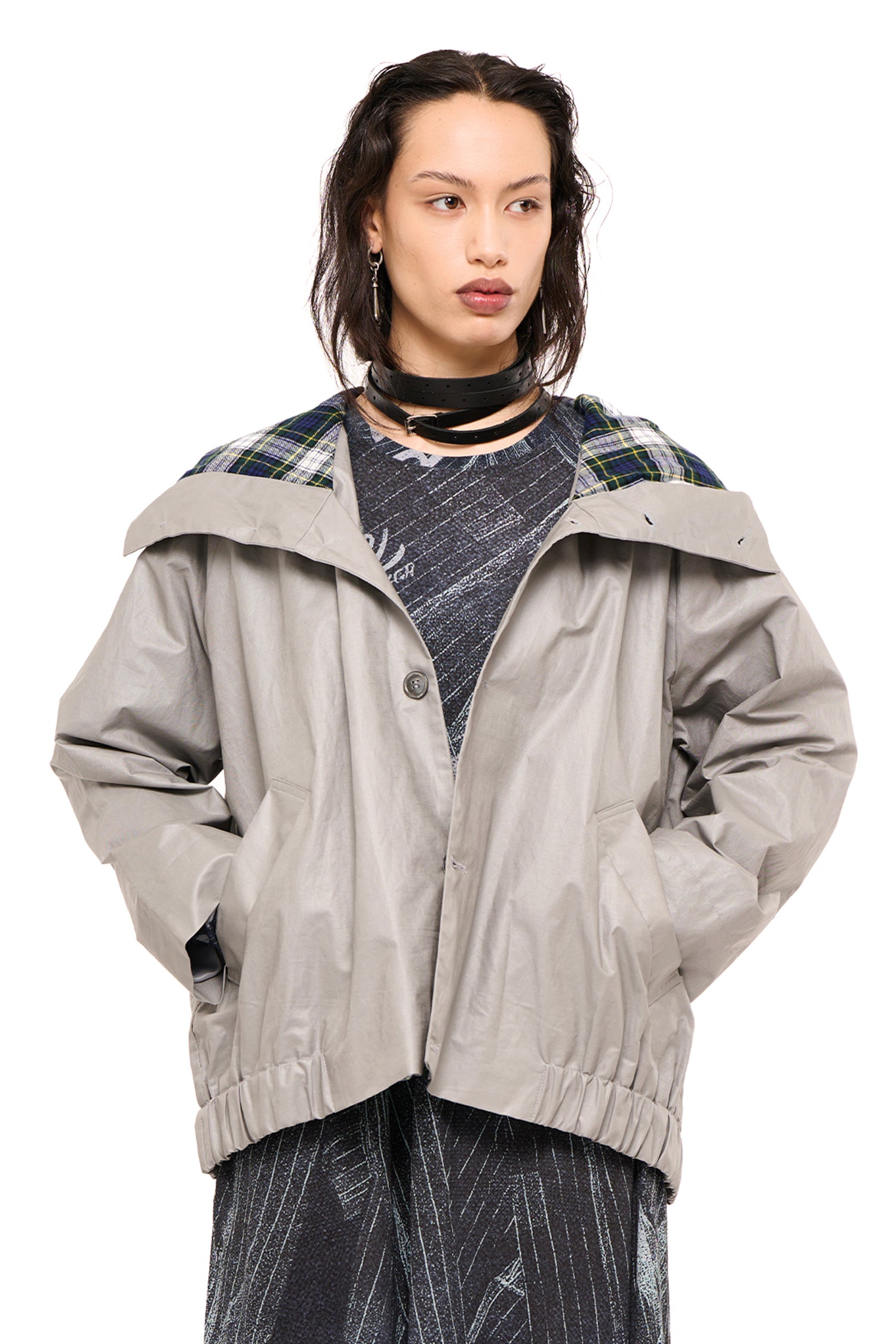 NEIGHBOURHOOD PARKA IN SILVER, AW26