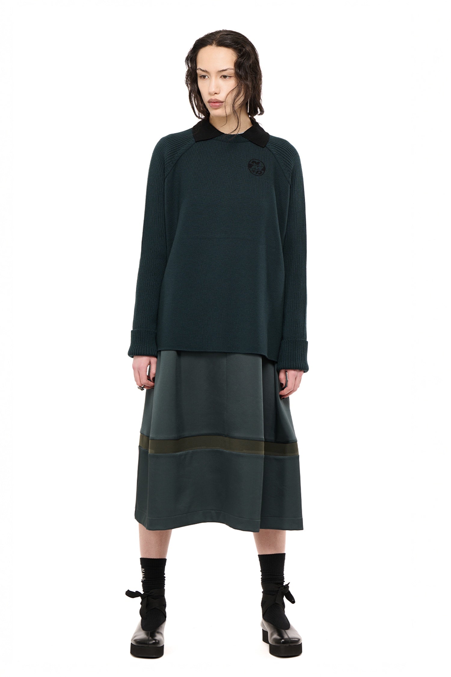 NIGHT WATCH JUMPER IN EVERGREEN,AW26