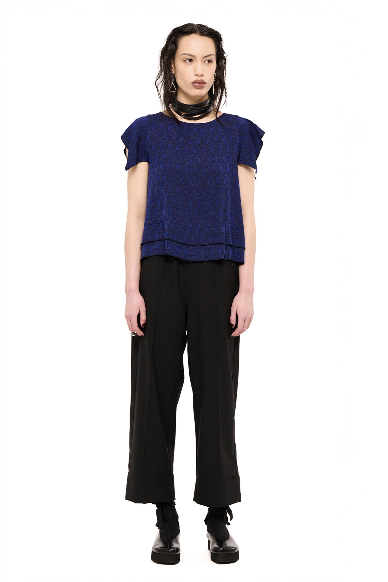 PARTY TOP IN LAPIS, AW26