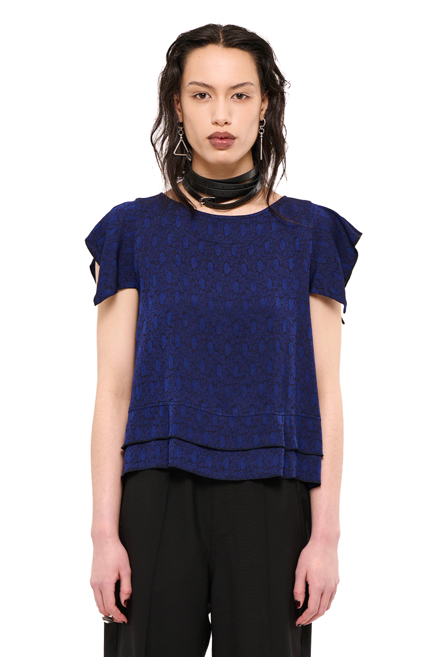PARTY TOP IN LAPIS, AW26