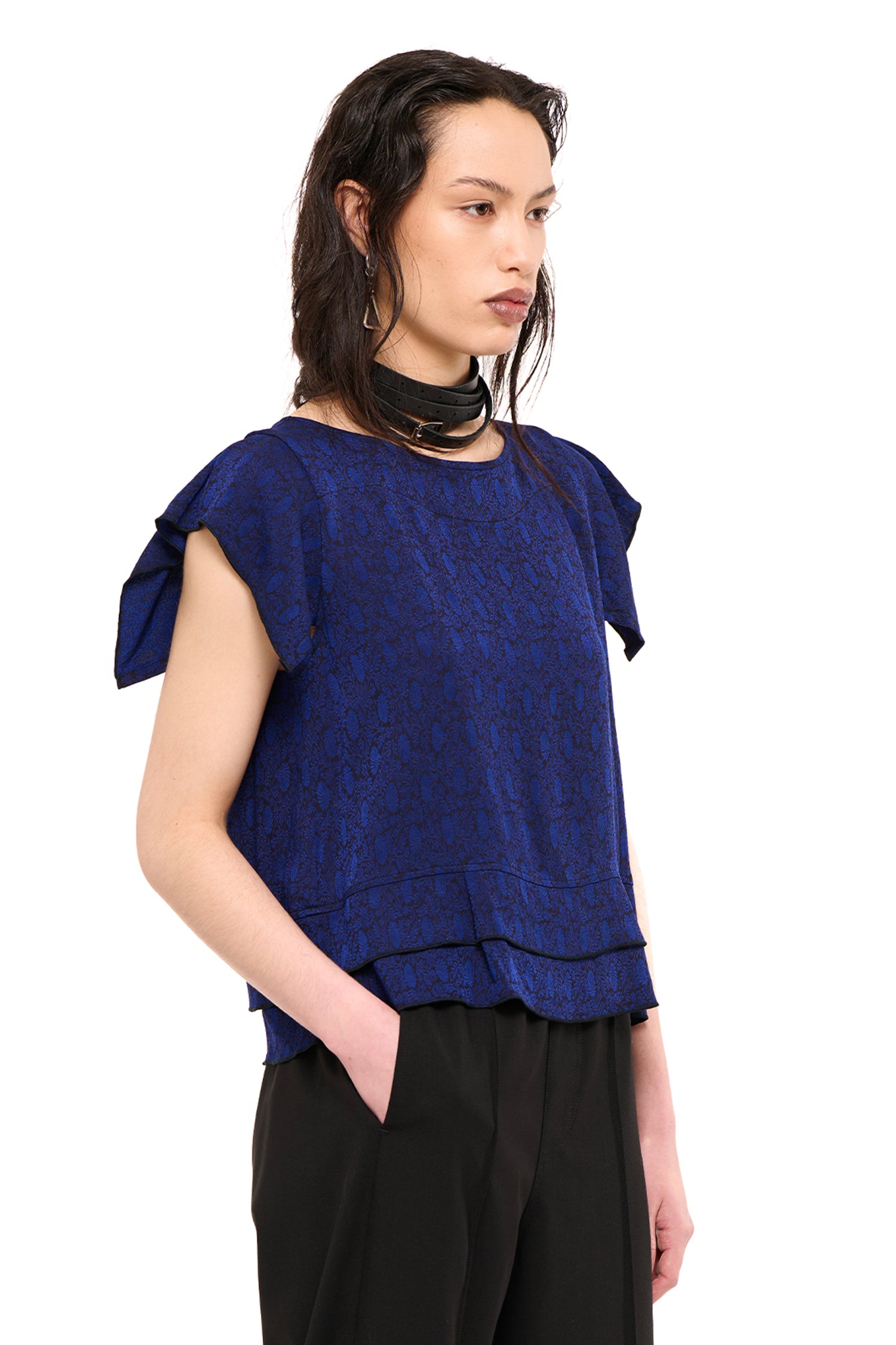 PARTY TOP IN LAPIS, AW26