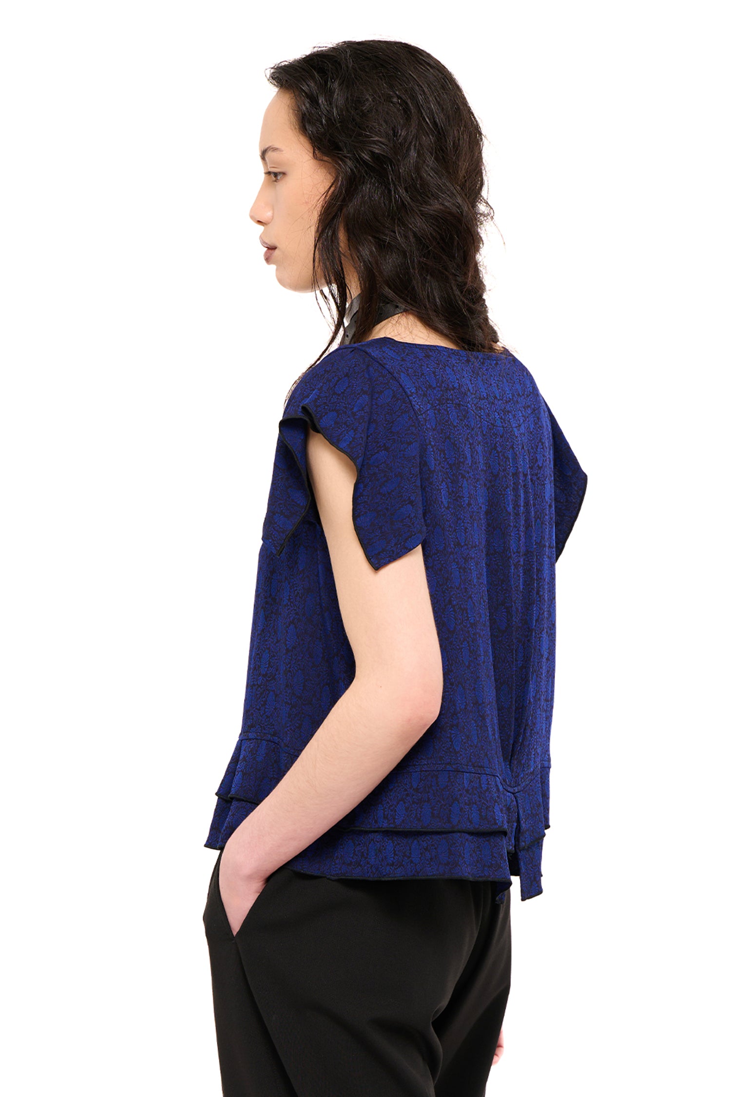 PARTY TOP IN LAPIS, AW26