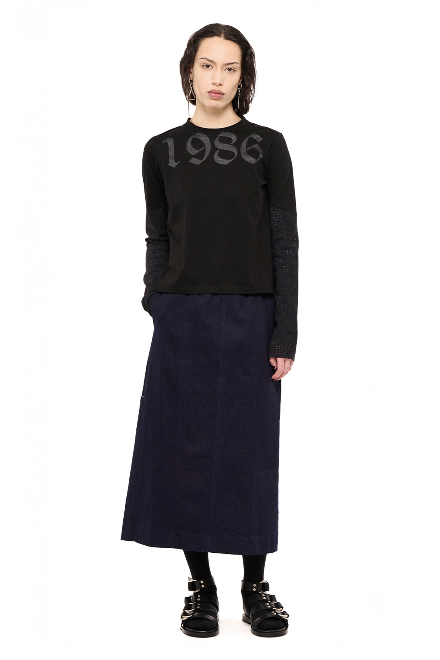 TURNTABLE SKIRT IN INDIGO, AW26