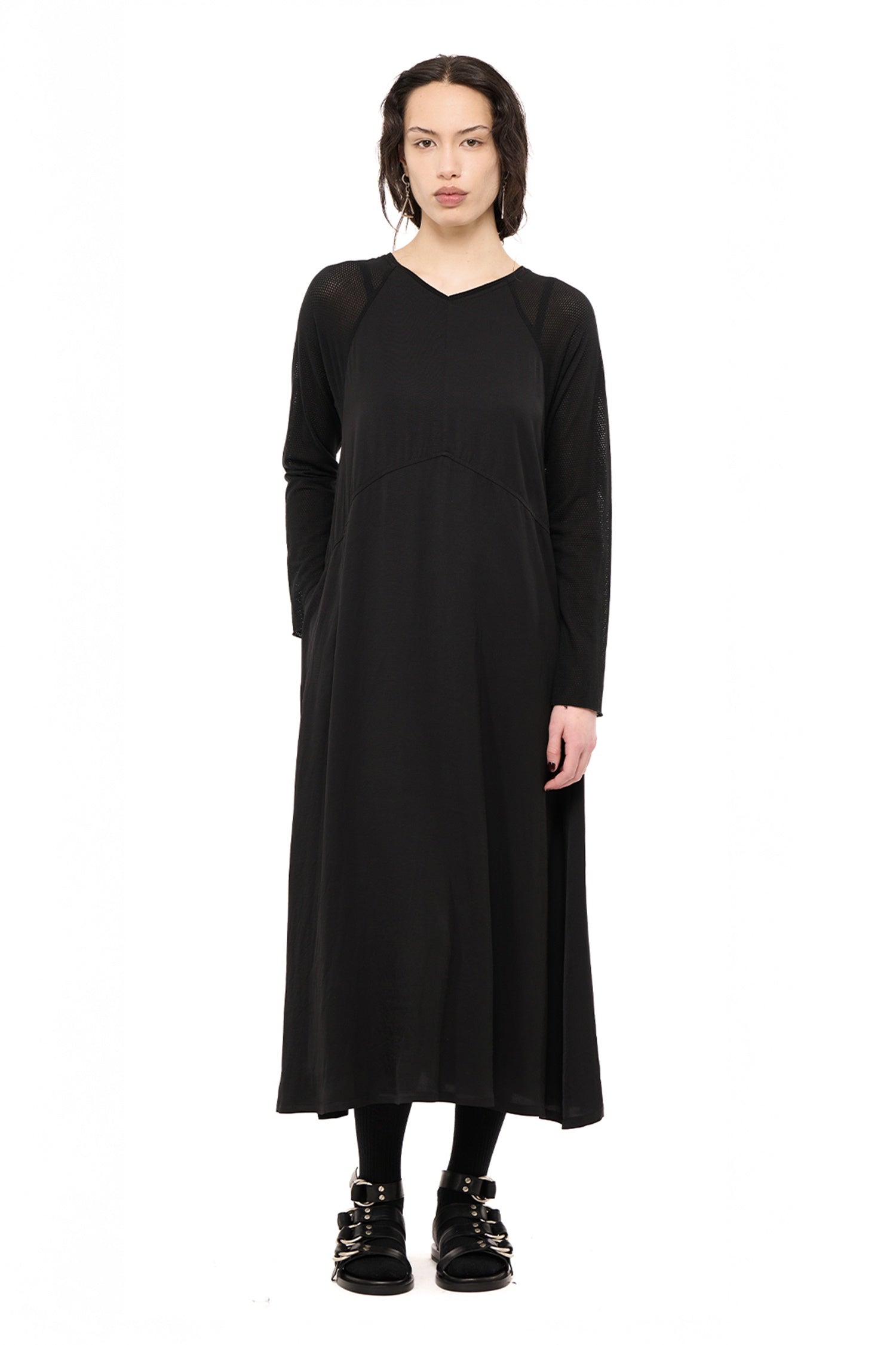 UNMIXED SLIP DRESS IN BLACK, AW26