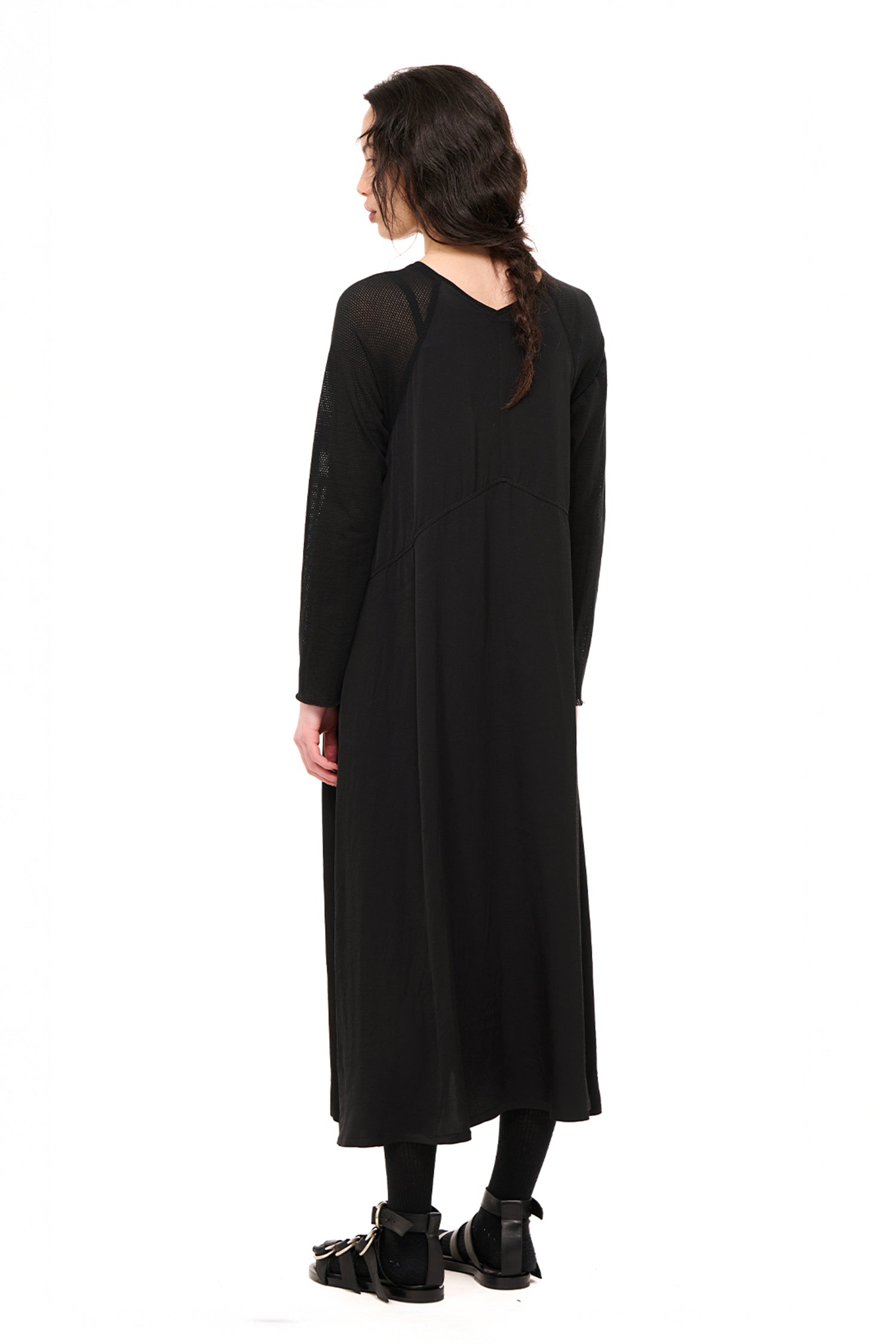 UNMIXED SLIP DRESS IN BLACK, AW26