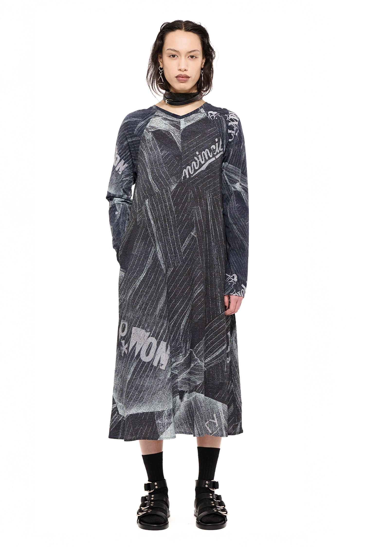 UNMIXED SLIP DRESS IN INVINCIBLE PRINT, AW26