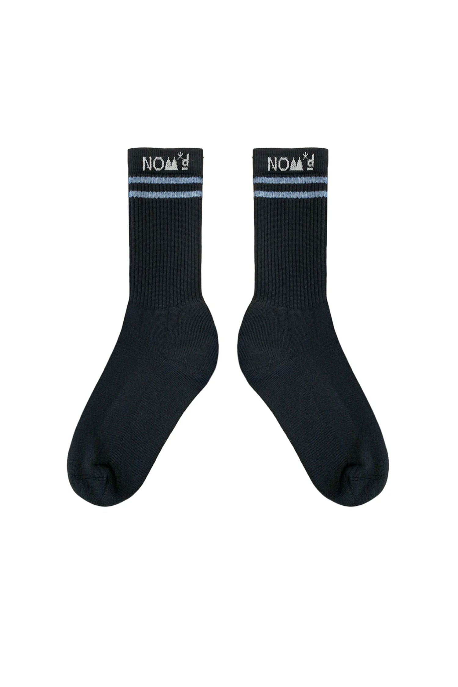 STRIPE SOCKS IN BLACK/BLUE