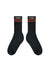STRIPE SOCKS IN BLACK/ORANGE