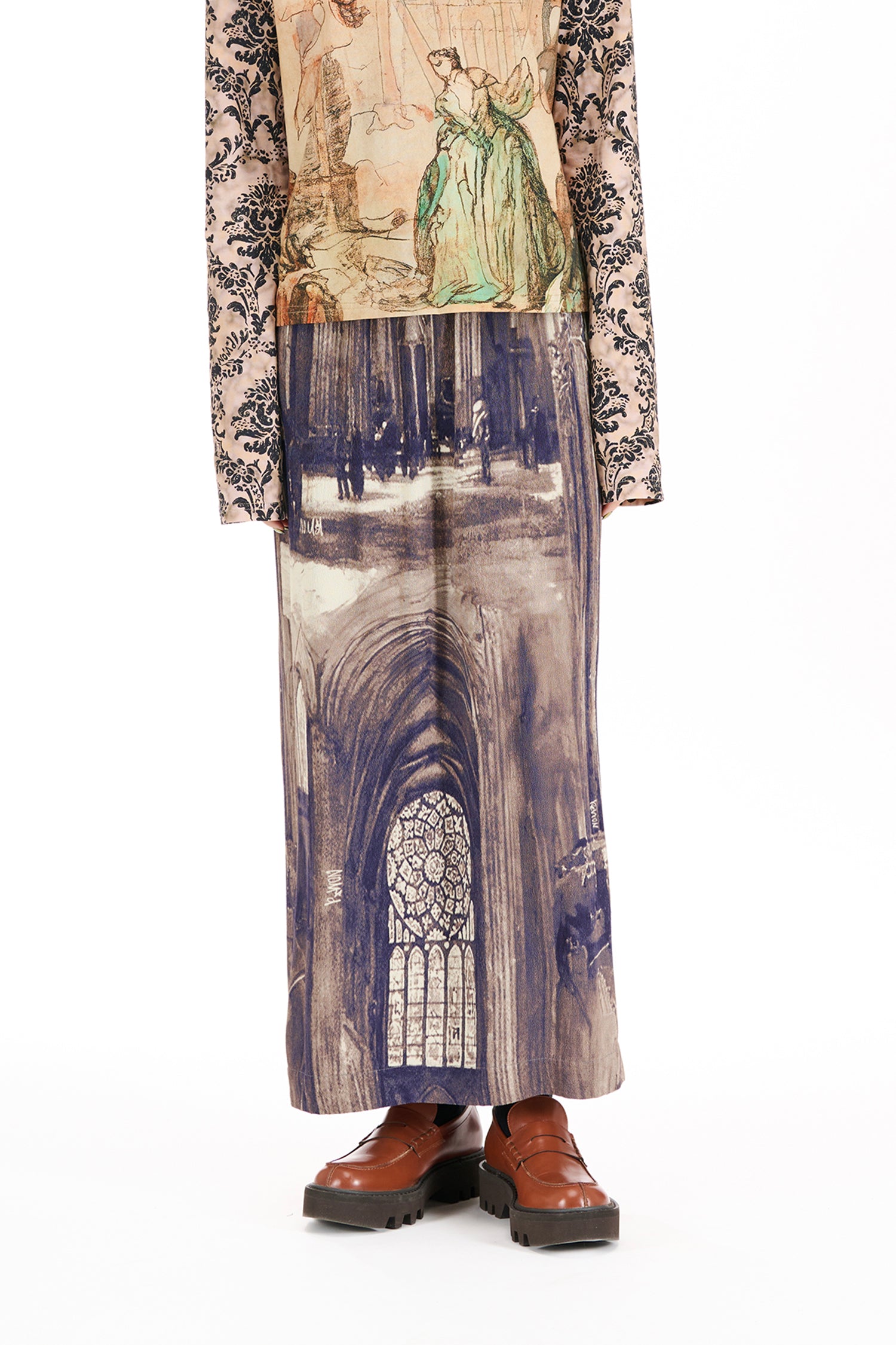 EVERYTIME SKIRT IN GOTHIC PRINT, W25
