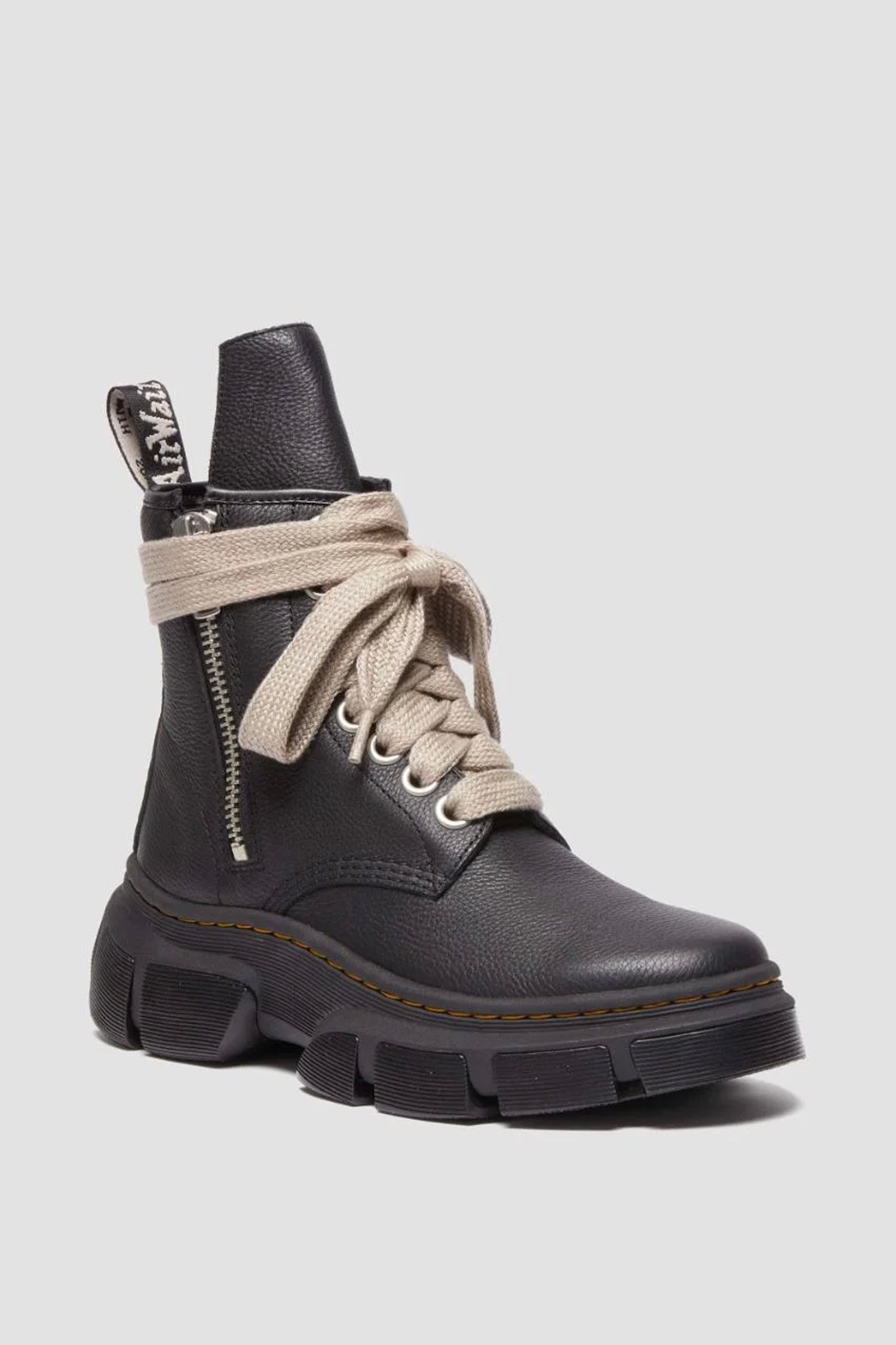 RICK OWENS X DR MARTENS JUMBO LACE BOOT IN BLACK