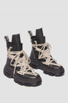 RICK OWENS X DR MARTENS MEGA LACE BOOT IN BLACK