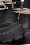 RICK OWENS X DR MARTENS MEGA LACE BOOT IN BLACK