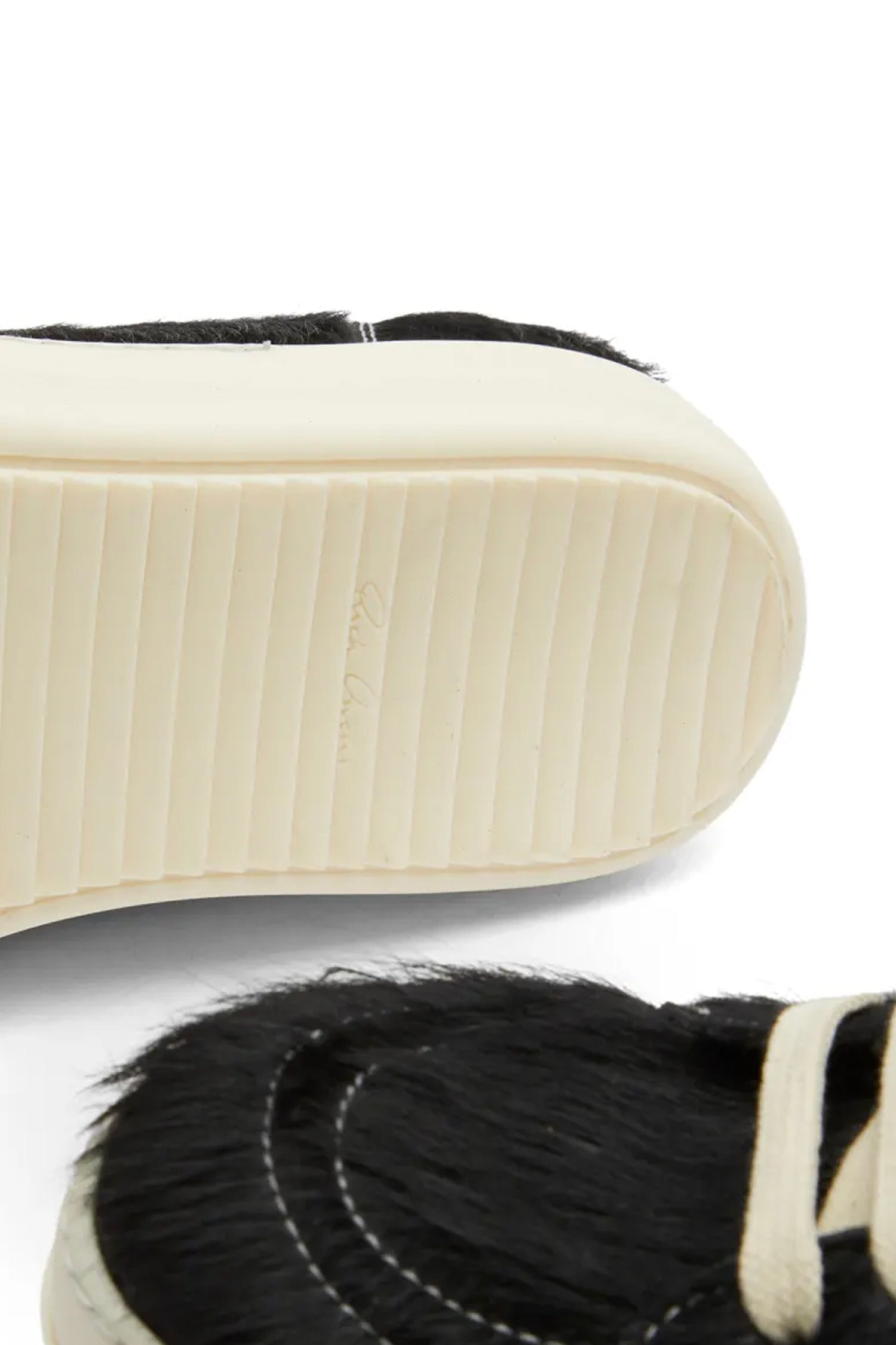 FUR LINED LIDO VINTAGE LOW-TOP SNEAKERS IN BLACK/BLACK/MILK, SS24