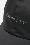 &#39;OWENSCORP&#39; BASEBALL CAP IN BLACK/DUST, SS24