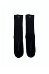 MERINO HEART SOX IN BLACK/STEEL,W25