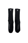 MERINO HEART SOX IN BLACK/BONE,W25