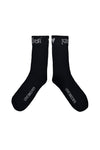 MERINO HEART SOX IN BLACK/BONE,W25