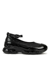 ROUND TOE LOW TREK MARY JANE IN BLACK/BLACK,SS23