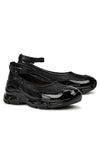 ROUND TOE LOW TREK MARY JANE IN BLACK/BLACK,SS23