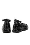 ROUND TOE LOW TREK MARY JANE IN BLACK/BLACK,SS23