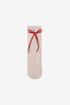 BOW PEARL SOCKS IN ROSE/RED/PEARL, AW23