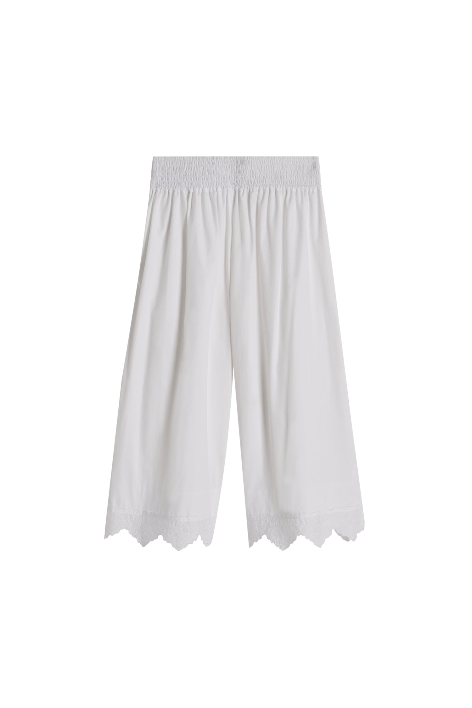 ELASTICATED COTTON BOXING SHORT WITH TRIM IN WHITE, AW23