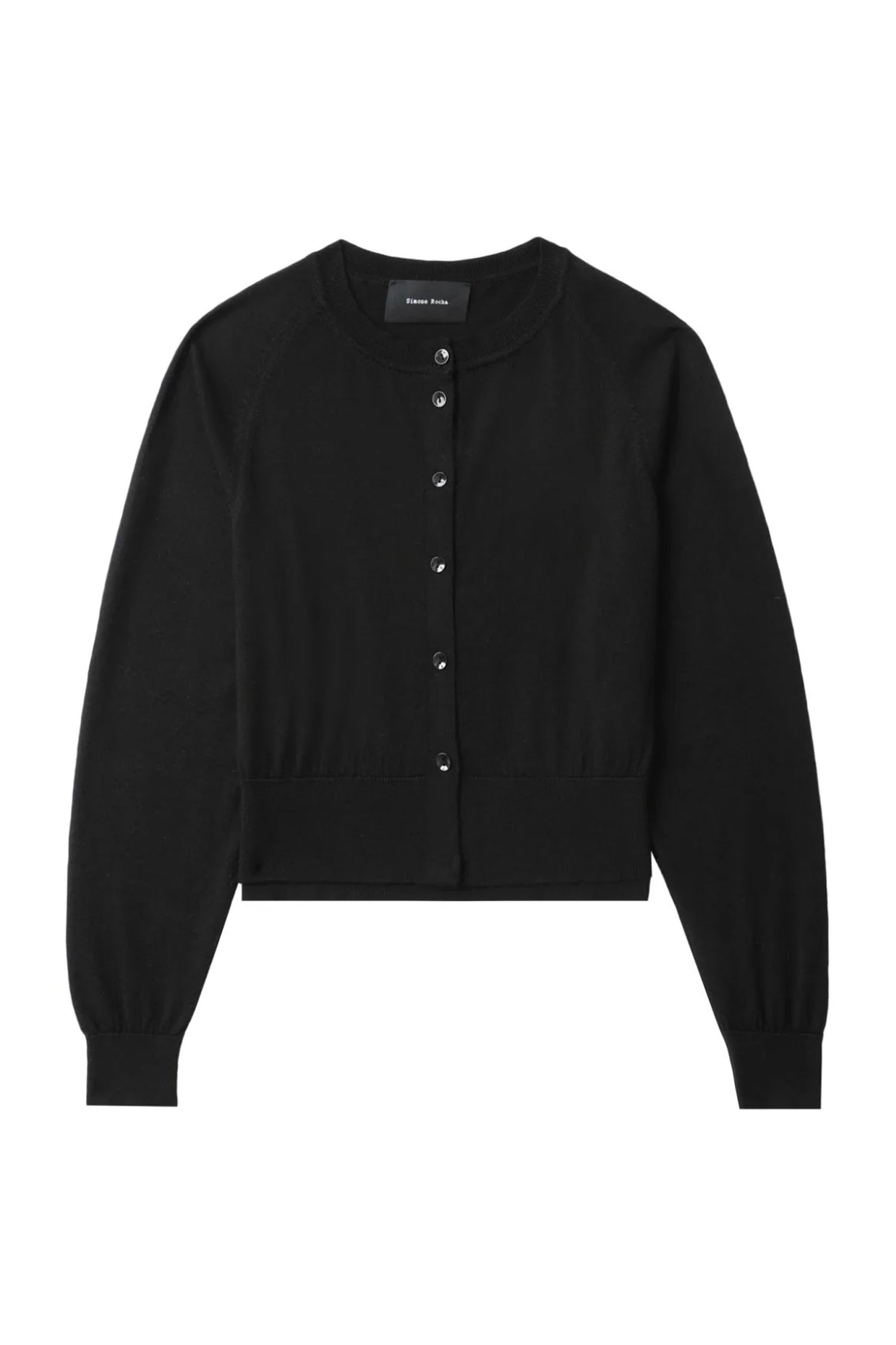 FITTED CROPPED CARDIGAN IN BLACK, AW23