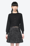 FITTED CROPPED CARDIGAN IN BLACK, AW23