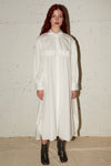 LONG SHIRT DRESS WITH CUP DETAIL IN WHITE, AW23