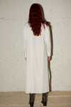 LONG SHIRT DRESS WITH CUP DETAIL IN WHITE, AW23