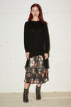 PATCHWORK LONG SLEEVE JUMPER IN BLACK/BLACK, AW23