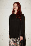 PATCHWORK LONG SLEEVE JUMPER IN BLACK/BLACK, AW23