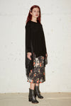 PATCHWORK LONG SLEEVE JUMPER IN BLACK/BLACK, AW23