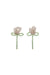CLUSTER CRYSTAL FLOWER EARRING IN NUDE/MINT,SS24