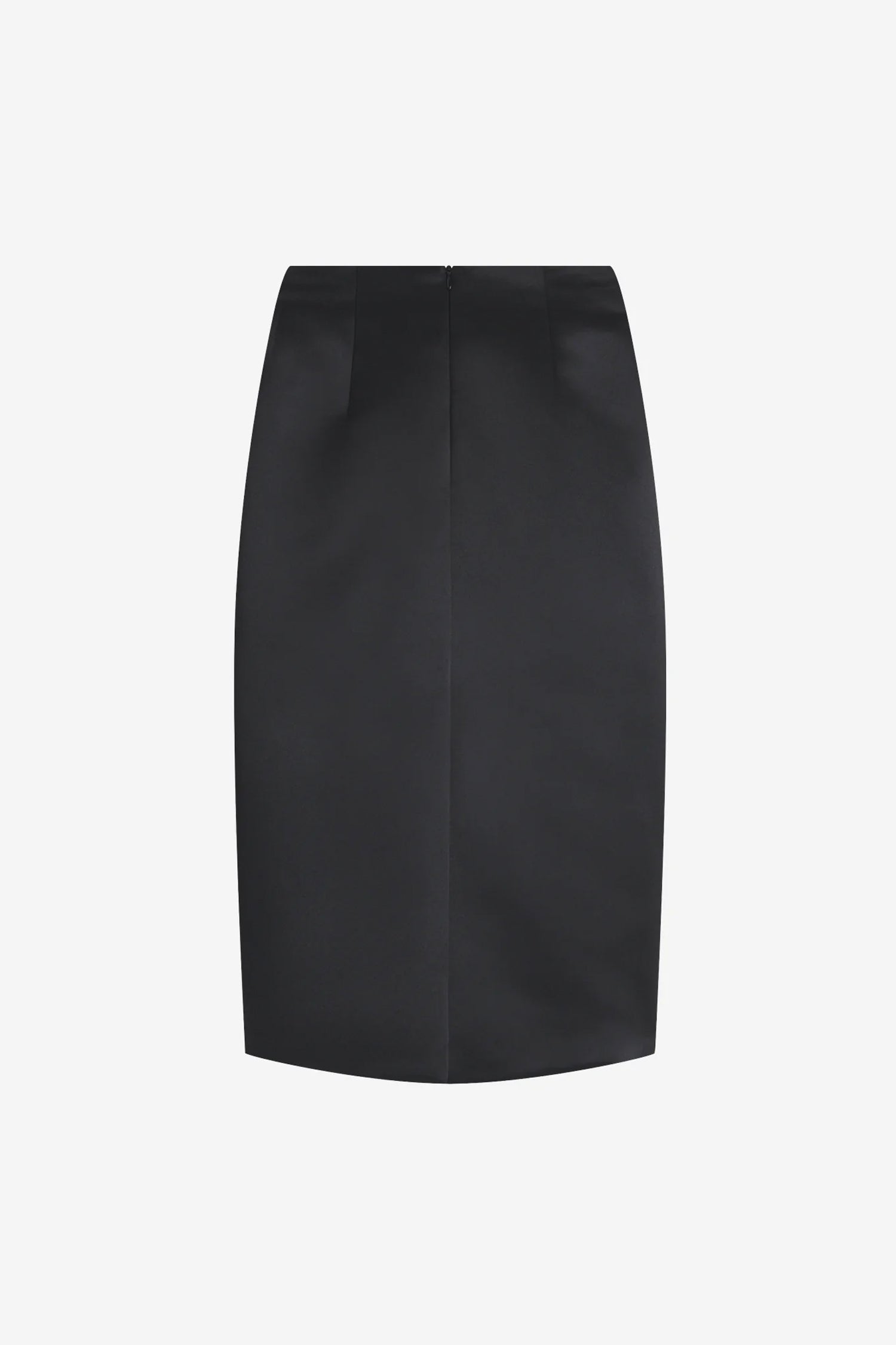 PLEATED WAIST PENCIL SKIRT IN BLACK, SS24