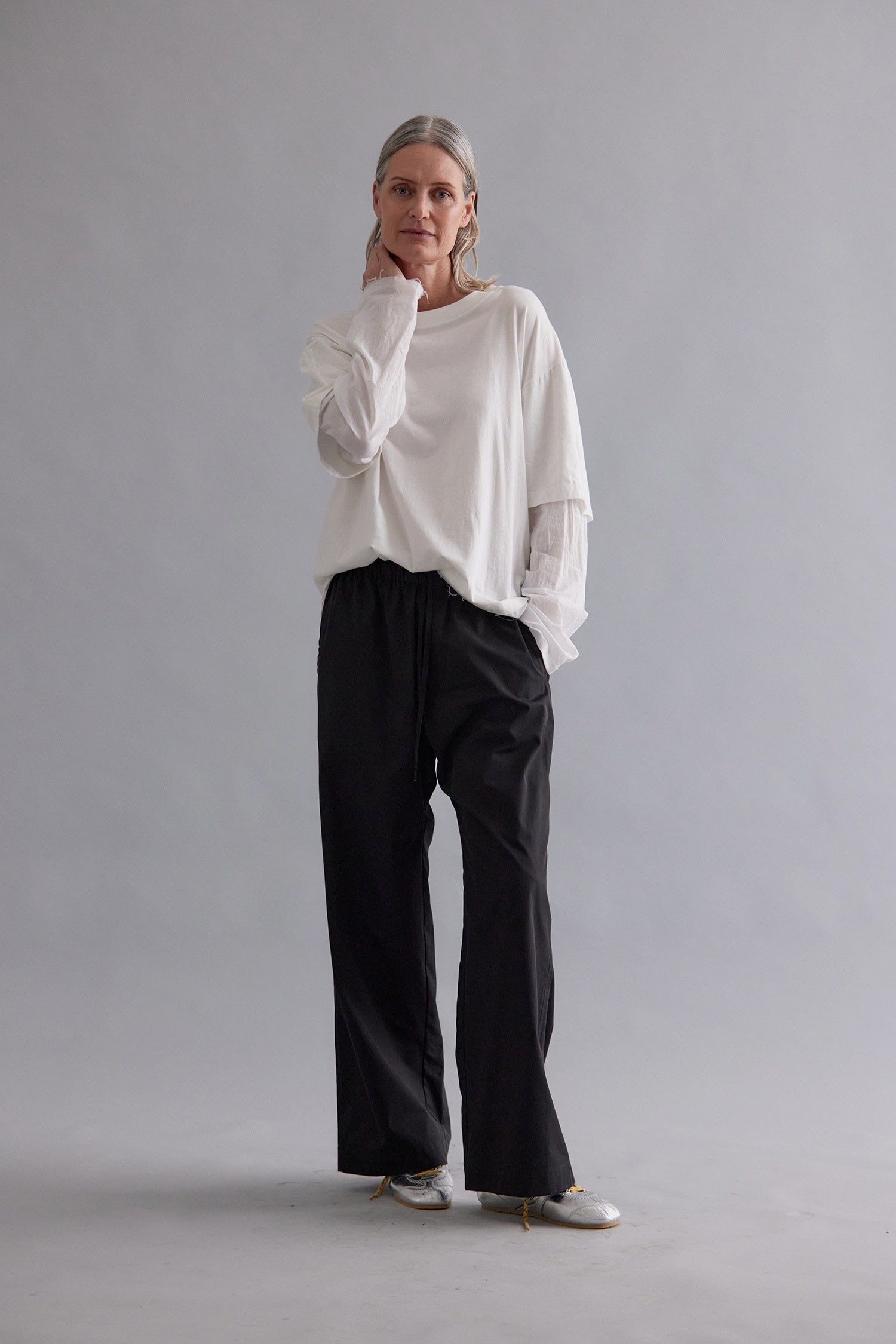 DRAWSTRING PANT IN PEPPER (UNISEX), SS26