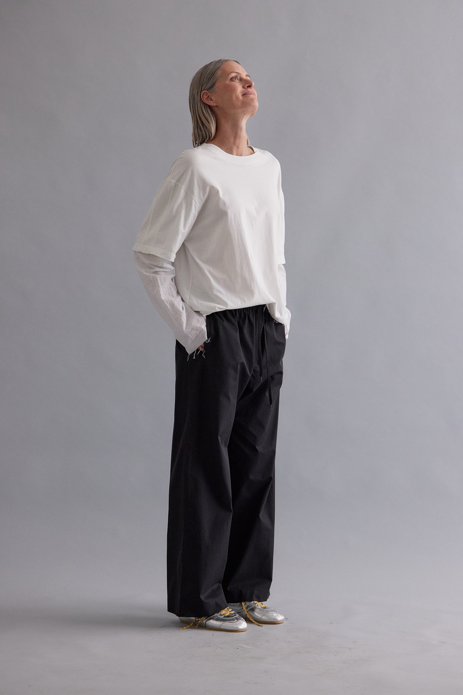 DRAWSTRING PANT IN PEPPER (UNISEX), SS26