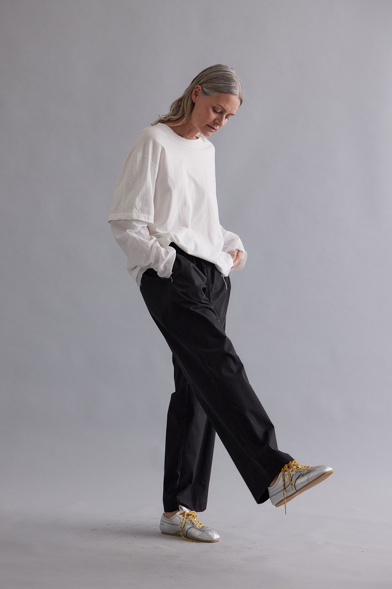 DRAWSTRING PANT IN PEPPER (UNISEX), SS26