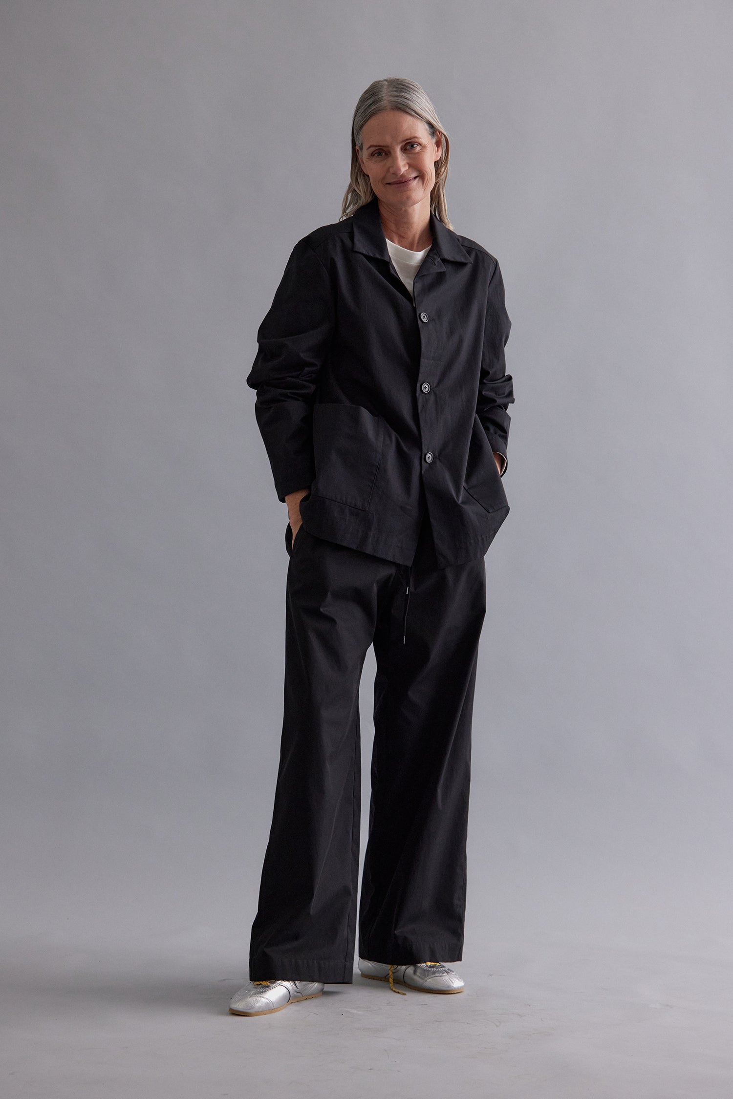 DRAWSTRING PANT IN PEPPER (UNISEX), SS26