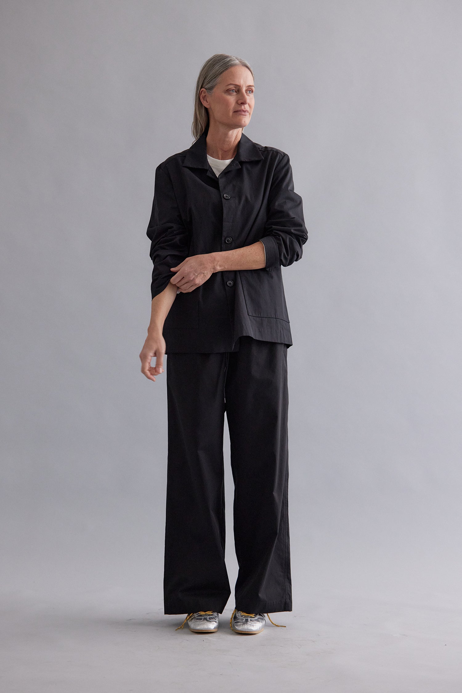 DRAWSTRING PANT IN PEPPER (UNISEX), SS26