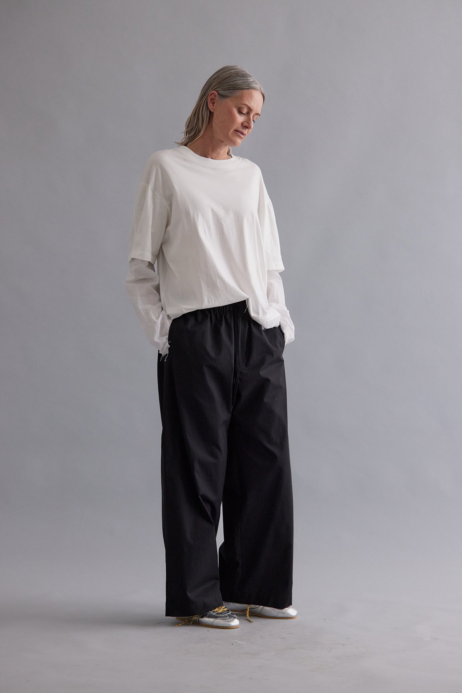 DRAWSTRING PANT IN PEPPER (UNISEX), SS26