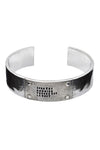 BRACELET 4 RIVETS &quot;LA NUIT&quot; ARGENT